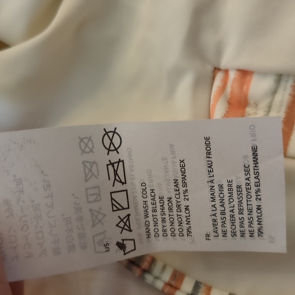 Amuse Society One Piece Striped Soft Strechy Halter Top swimsuit Small Deep V - Picture 7 of 8